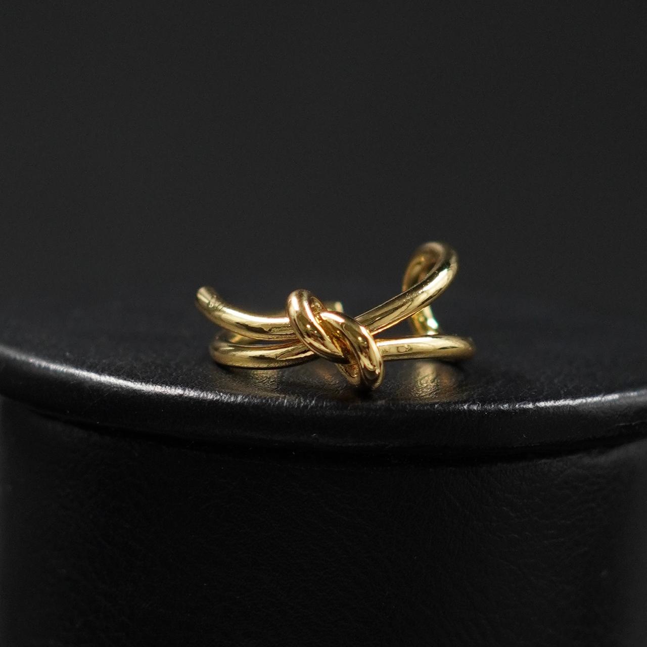 Miniatura 3 de Anillo Nudo de Amor Dorado Rodio